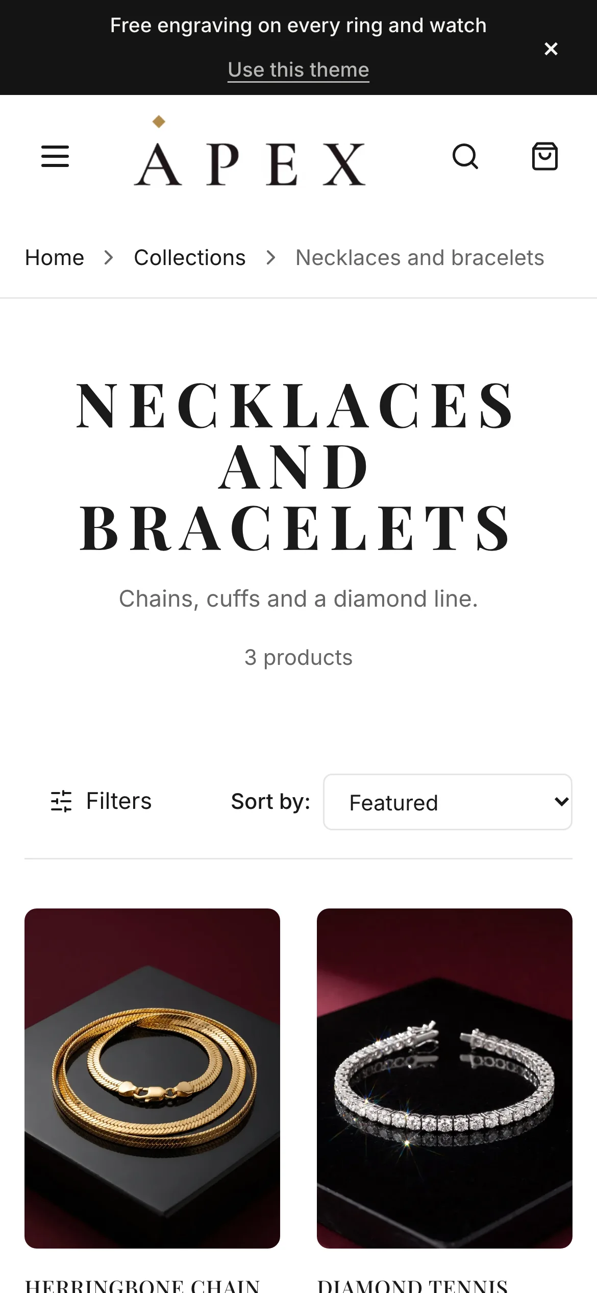 Apex's collection on a phone